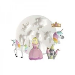 1 Mini Moule En Silicone Licorne Princesse Creations Fimo DTM Ref 284454