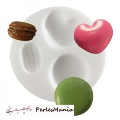 1 MINI MOULE EN SILICONE MACARONS CREATIONS FIMO SCULPEY CERNIT Ref 284431