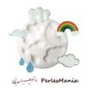 1 MINI MOULE EN SILICONE NUAGE, GOUTTE, ARC EN CIEL CREATIONS FIMO SCULPEY CERNIT Ref 284445