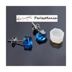 1 MOULE EN SILICONE Pendentif HEXGONE 9 Par 7mm Utilisation FIMO RESINE ( S1186539 )