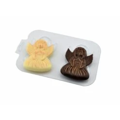 1 Pc 2 Ange De Noël Moule De Fabrication De Chocolat En Plastique De Noël, Savon, Moule En Gypse, Ca