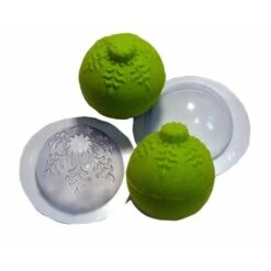 1 Pc 2 Pièces Flocon De Neige Ornement D'Arbre De Noël 60mm Sphère Ronde Bombée Moule De Fabrication