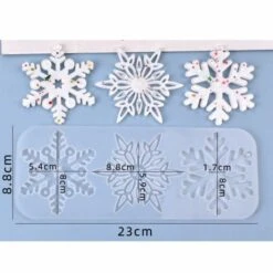 1 Pc 3 Grand Moule En Résine Époxy Uv En Silicone 3d Flocon De Neige De Noël, Savon, Moule En Gypse
