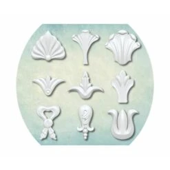 1 Pc 6 Baroque Décor Éléments De Mélange 1 3d Silicone Uv Époxy Résine Moule Argile Scrapbooking Mou