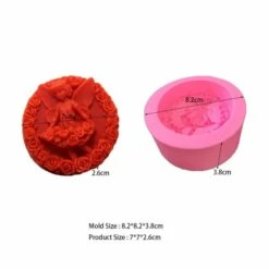 1 Pc Fée Fille W Rose Fleur 3D Silicone Savon Moule Argile Gypse Moule Uv Résine Cire Bougie Chocola