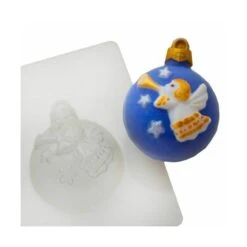 1 Pc Ornement D'Arbre De Noël Ange Chocolat En Plastique, Moule De Fabrication De Savon, Moule, Gyps
