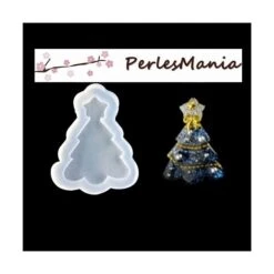 1 Pendentif MOULE EN SILICONE Arbre De Noel Pour Resine Fimo ( S1196078 )