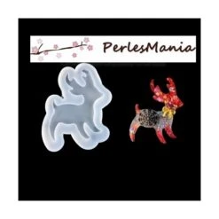 1 Pendentif MOULE EN SILICONE Renne De Noel Pour Resine Fimo ( S1196082 ) POUR CREATIONS FIMO RESINE