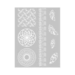 1 Pochoir Attrape Reve Dreamcatcher Pour PATE FIMO,PATE POLYMERE, CERNIT, SCULPEY Ref 265313 DTM