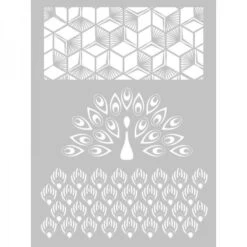 1 Pochoir Paon Pour Pate Fimo, Pate Polymere, Cernit, Sculpey Ref 265319 DTM