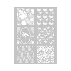 1 Pochoir TROPICAL Pour PATE FIMO,PATE POLYMERE, CERNIT, SCULPEY Ref 265312 DTM