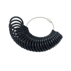 1 Set Black Uk Us Taille Européenne Rond En Plastique Anneau Universel Des Outils De Mesure, Le Prof