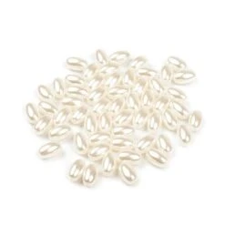 10g 1 Crémeuse Légère En Plastique Imitation Perles De Nacre Coup D'Œil 6x10mm D'Olive, L'Échelle De