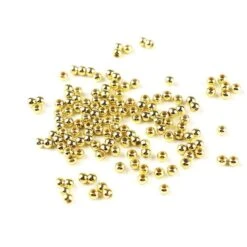 10g 3 D'Or Perles De Plastique Regard Ø3mm, Large Trou En Tirant