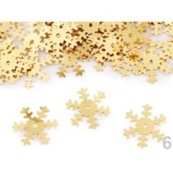 10g 6 Paillettes D'Or Ø19mm Des Flocons De Neige Et De Paillettes, Des Paillettes, Ruban, Mercerie