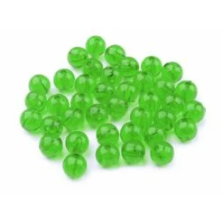 10g De Lumière Verte En Plastique Perles Rondes 8mm Transparent