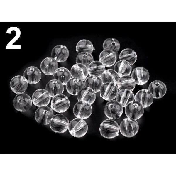 10g De Plastique Transparent Perles Rondes 8mm Transparent 2 10g De Plastique Transparent Perles Rondes 8mm Transparent – Image 2