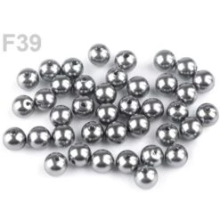 10g F39grey Plastique Imitation Perles De Nacre Coup D'Œil 8mm, Rond, Talon, Talon Léger, Perle De L