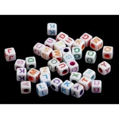 10g Ix Perles En Plastique Cube Avec Des Lettres De 6mm, Autres -Promos Creavea Boutique 10g ix perles en plastique cube avec des lettres de 6mm autres p 4