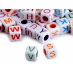 10g Ix Perles En Plastique Cube Avec Des Lettres De 6mm, Autres -Promos Creavea Boutique 10g ix perles en plastique cube avec des lettres de 6mm autres p 5