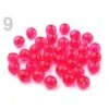 10g Rose Fluo En Plastique Perles Rondes 8mm Transparent
