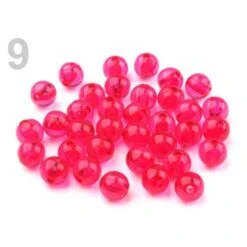10g Rose Fluo En Plastique Perles Rondes 8mm Transparent