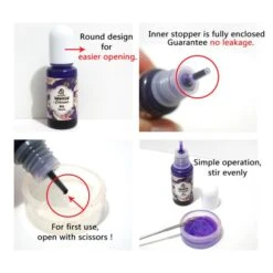 10g Violet Transparent Couleur Pigment Colorant UV Résine Artisanat Bricolage Époxy Silicone Moule C -Promos Creavea Boutique 10g violet transparent couleur pigment colorant uv resine artisanat bricolage epoxy silicone moule c p 5