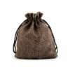 10pc Brun Foncé Sac De Cadeau De 10x12cm Imitation De Jute, Satin, Coton Et D'Autres Sacs, Décoratio