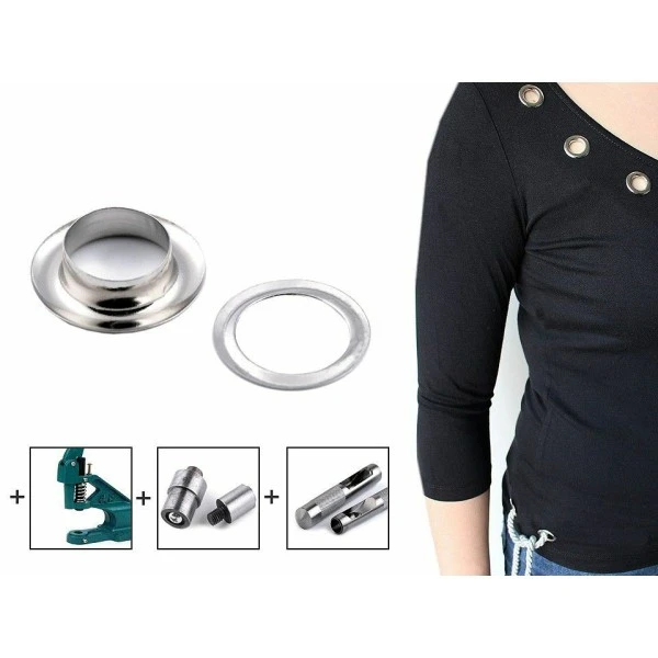 10pr Nickel Épreuve De La Rouille, Oeillets / Œillets Avec Rondelle De Ø12mm, Presse à Bras, Mourir 3 10pr Nickel Épreuve De La Rouille, Oeillets / Œillets Avec Rondelle De Ø12mm, Presse à Bras, Mourir – Image 3