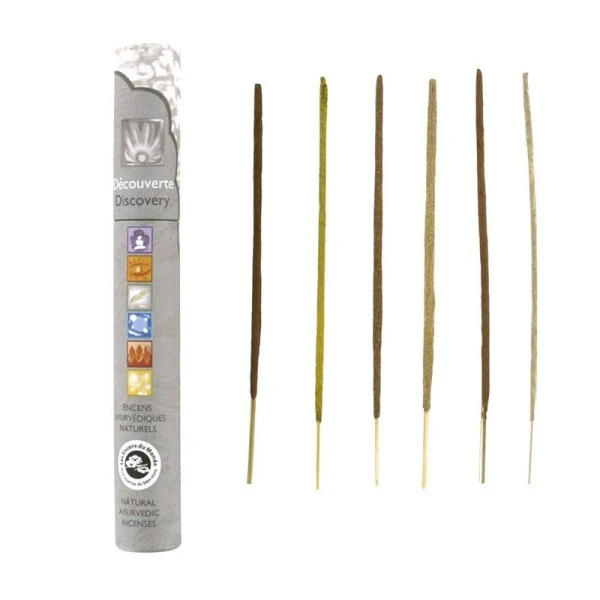 14 Bâtonnets D'encens Ayurvédique Naturel - Coffret Découverte 1 14 Bâtonnets D'encens Ayurvédique Naturel - Coffret Découverte