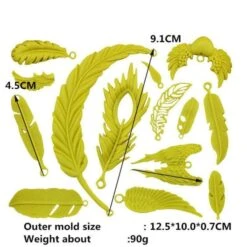 14 Pendentifs D'Ange De Coeur D'Aile De Plume, Savon De Silicone 3D, Moule De Bijoux De Cire De Rési -Promos Creavea Boutique 14 pendentifs dange de coeur daile de plume savon de silicone 3d moule de bijoux de cire de resi p 4