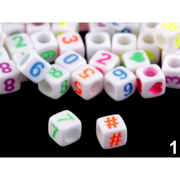 1bag 1 Mélange De Couleurs De Perles En Plastique Cube Avec Des Lettres De 6mm, Autres 2 1bag 1 Mélange De Couleurs De Perles En Plastique Cube Avec Des Lettres De 6mm, Autres – Image 2