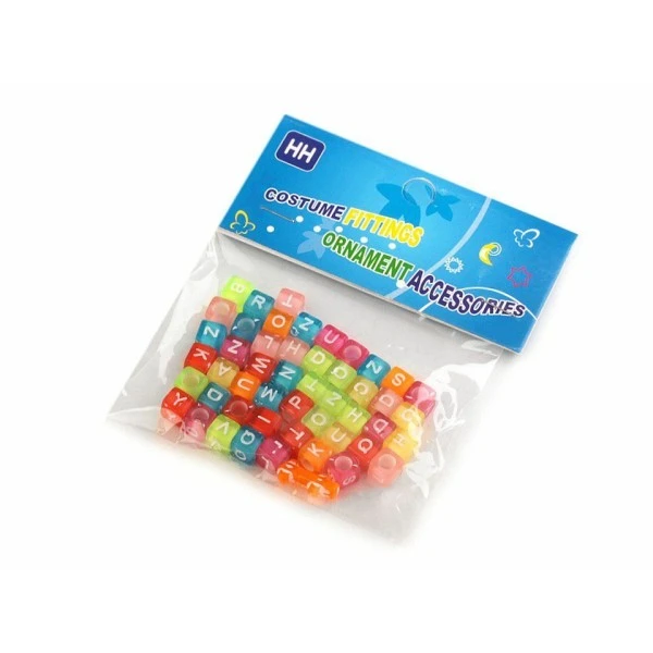 1bag 1 Mélange De Couleurs De Perles En Plastique Cube Avec Des Lettres De 6mm, Autres 5 1bag 1 Mélange De Couleurs De Perles En Plastique Cube Avec Des Lettres De 6mm, Autres – Image 5