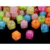 1bag 2 Mélange Des Couleurs Des Perles En Plastique Cube Avec Des Lettres De 6mm, Autres