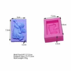 1pc Ange W Trompette 3d Silicone Noël Savon Moule Argile Gypse Moule Uv Résine Cire Bougie Chocolat