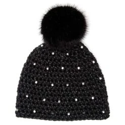 1pc Blanc Crème Pompon Chapeau Strass Crochet Tricot Chapeau Cap Kit Fait à La Main Pour Les Débutan -Promos Creavea Boutique 1pc blanc creme pompon chapeau strass crochet tricot chapeau cap kit fait a la main pour les debutan p 3