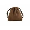 1pc Brun Foncé Cordon De Serrage Sac à Linge 8x8cm, Le Coton Et Sacs-Cadeaux, Décorations