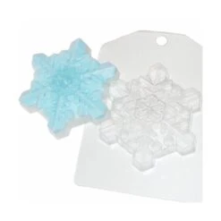 1pc Cristal Flocon De Neige De Noël De Noël Ornement En Plastique De Savon La Fabrication Du Chocola