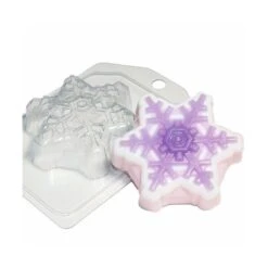 1pc De Flocon De Neige De Noël De Noël Ornement En Plastique De Savon La Fabrication Du Chocolat De