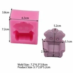 1pc Fauteuil Maison De Poupée 3D Silicone Savon Moule Argile Gypse Moule Uv Résine Cire Bougie Choco