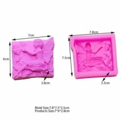 1pc Fée Fille Papillon Lutin 3D Silicone Savon Moule Argile Gypse Moule Uv Résine Cire Bougie Chocol