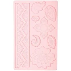 1pc Floral Oriental Fondant Flux De Moule En Silicone Gâteau Cookie, Muffin à La Main La Décoration