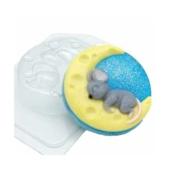 1pc Fromage De La Souris La Souris Croissant-Demi-Lune Noël, Noël, Ornement En Plastique De Savon La