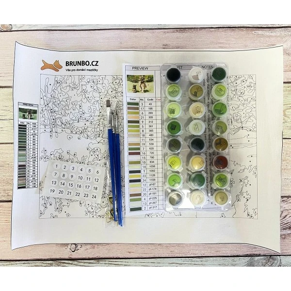 1pc Golden Retriever Dog Easy Painting By Number Diy Kit, Brunbo Design Exclusive, Décor De Peinture 2 1pc Golden Retriever Dog Easy Painting By Number Diy Kit, Brunbo Design Exclusive, Décor De Peinture – Image 2