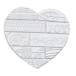 1pc Joie De Feuilles De Petite Patchwork Coeur 3d En Silicone De Sucre Message De Noël En Pain D'épi