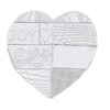 1pc Joie De Fleur Grand Patchwork Coeur 3d En Silicone De Sucre Message De Noël En Pain D'épice Amou