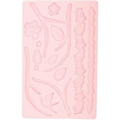 1pc Le Fondant De La Feuille Des Guirlandes De Fleurs En Silicone Moule à Cake Cookie, Muffin à La M