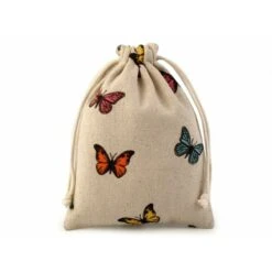 1pc Naturel De La Toile De Jute Lin Sac-Cadeau Avec Des Papillons 13x18cm, De Coton Et De Sacs, Déco 6 1pc Naturel De La Toile De Jute Lin Sac-Cadeau Avec Des Papillons 13x18cm, De Coton Et De Sacs, Déco -Promos Creavea Boutique 1pc naturel de la toile de jute lin sac cadeau avec des papillons 13x18cm de coton et de sacs deco p 3