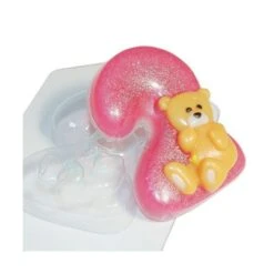 1pc Ours En Peluche Numéro 2 D'Anniversaire D'Enfants De Bébé Célébration En Plastique De Savon La F