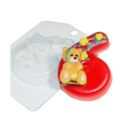 1pc Ours En Peluche Numéro 6 D'Anniversaire D'Enfants De Bébé Célébration En Plastique De Savon La F